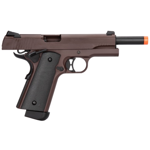 Double Bell M1911 CO2 Blowback Airsoft Pistol - CRIMSON BROWN