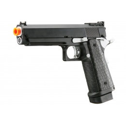Double Bell Hi-Capa 5.1 Gas Blowback Airsoft Pistol with Silver Hammer