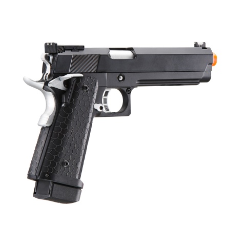 Double Bell Co2 Hi-Capa 5.1 Gas Blowback Airsoft Pistol with Silver Hammer