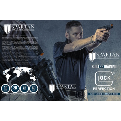 Spartan Licensed Glock 17 Gen 3 CO2 / Gas - Blowback Training Pistol [Law Enforcement Only]