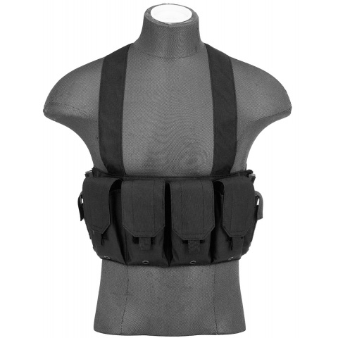 AMA Rugged Tactical Chest Rig w/ 6X Magazine Pouches [1000D] - BLACK
