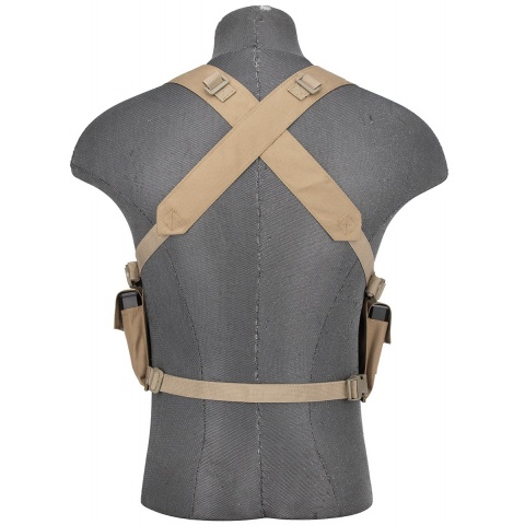 AMA Rugged Tactical Chest Rig w/ 6X Magazine Pouches [1000D] - TAN