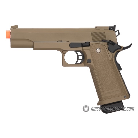 Golden Eagle 3304 OPS-MRP Hi-Capa 5.1 Gas Blowback Airsoft Pistol - DARK EARTH