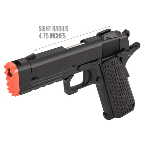 Golden Eagle IMF 3308 Hi Capa Semi-Auto GBB Metal Pistol w/ Integrated Muzzle Break (Color: Black)