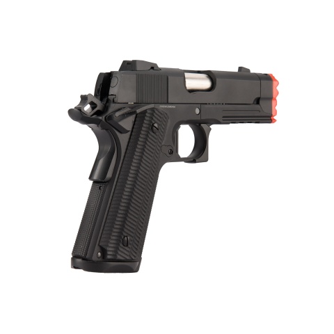 Golden Eagle IMF 3317 Hi-Capa 1911 Gas Blowback Airsoft Pistol w/ Muzzle Brake - BLACK