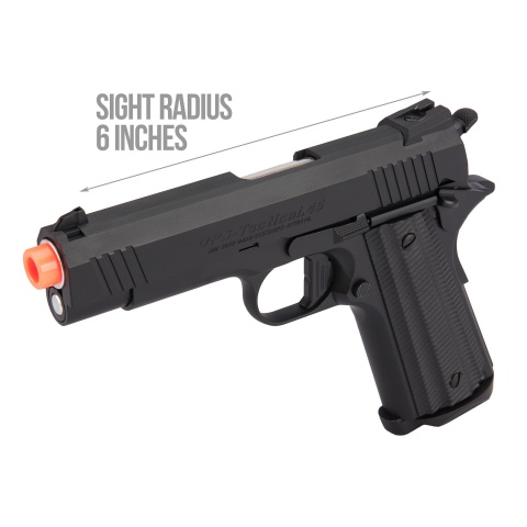 Golden Eagle 3329 OPS-Tactical 1911 Hi-Capa Gas Blowback Airsoft Pistol - BLACK