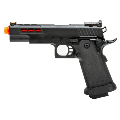 Golden Eagle 3342 OTS .45 Hi-Capa Gas Blowback Pistol w/ Ported Slide (Color: Black / Red Barrel)