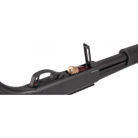 Golden Eagle M870 3/6-Shot Pump Action Gas Airsoft Shotgun - BLACK