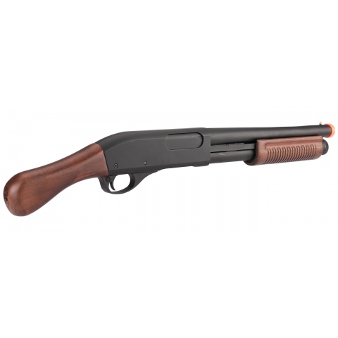 Golden Eagle M870 3/6-Shot Pump Action Gas Airsoft Shotgun [Sawed-Off] - WOOD