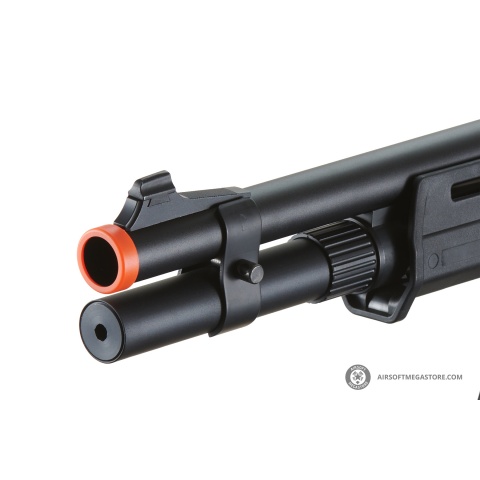 Golden Eagle Airsoft M870 MP M-LOK Style 3/6-Shot Pump Action Gas Shotgun - Black