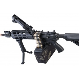 G&G CM16 Light Machine Gun Airsoft LMG AEG (Color: Black Stealth)