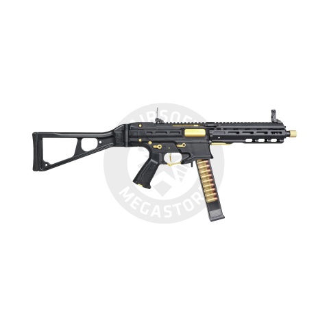G&G Striker PCC45 SMG AEG Airsoft Rifle (Color: Black & Gold)
