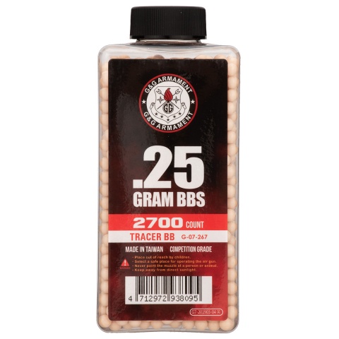 G&G 0.25g Airsoft 6mm Tracer BBs [2700rd Bottle] - RED