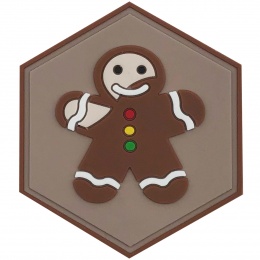 Hexagon PVC Patch Gingerbread Man