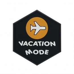 Hexagon PVC Patch Airplane Vacation Mode