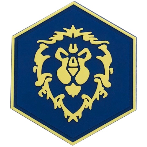 Hexagon PVC Patch World of Warcraft Alliance Symbol