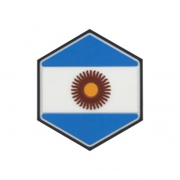 Hexagon PVC Patch Argentina Flag