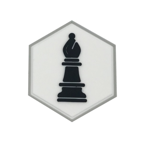 Hex PVC Patch Black Bishop Chess Piece