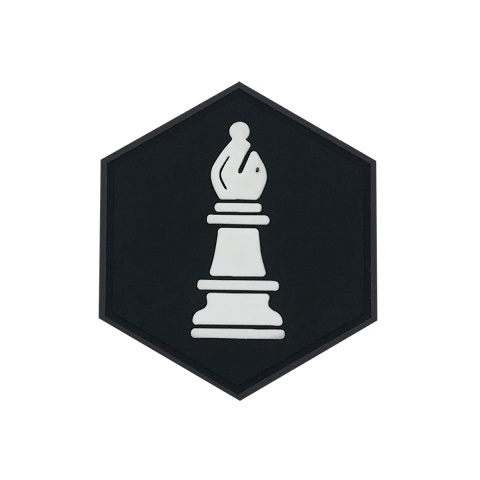 Hex PVC Patch White Bishop Chess Piece