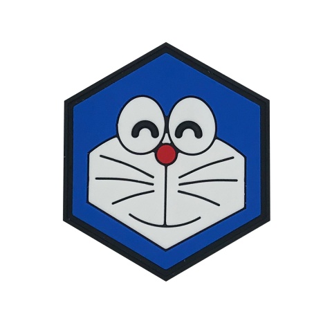 Hex PVC Patch Doraemon Smiling Cat