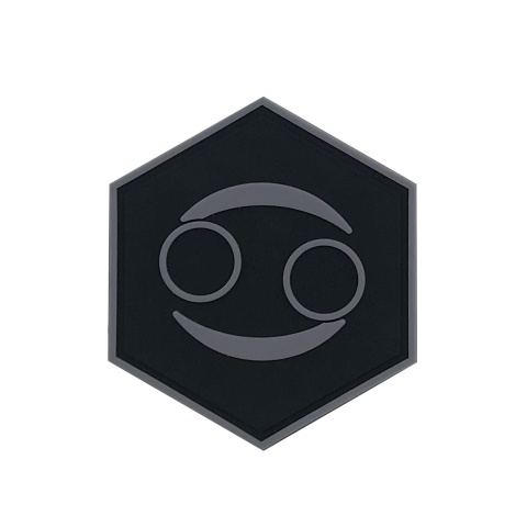 Hexagon PVC Patch Zodiac Signs Cancer Symbol