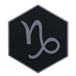 Hexagon PVC Patch Zodiac Sign Capricorn Symbol