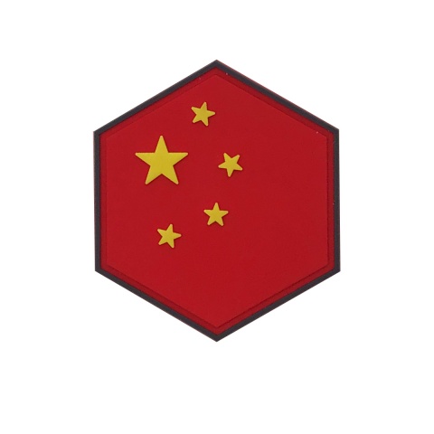 Hexagon PVC Patch China Flag