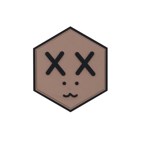 Hexagon PVC Patch Dead Face (Color: Light)