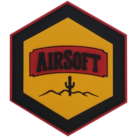 Hexagon PVC Patch Airsoft Desert