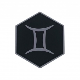 Hexagon PVC Patch Zodiac Sign Gemini Symbol
