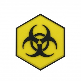 Hexagon PVC Patch Bio-Hazard Warning