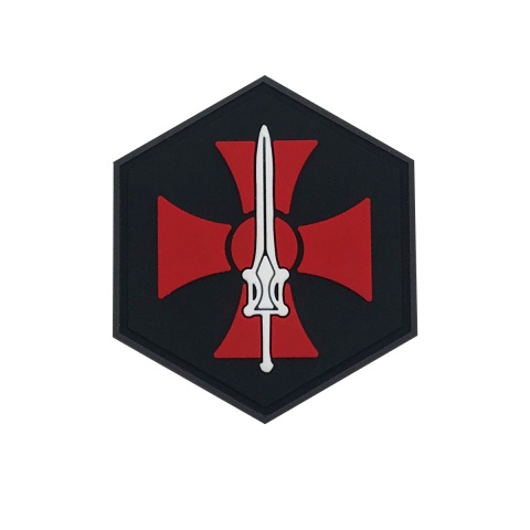 Hexagon PVC Patch He-Man Sword