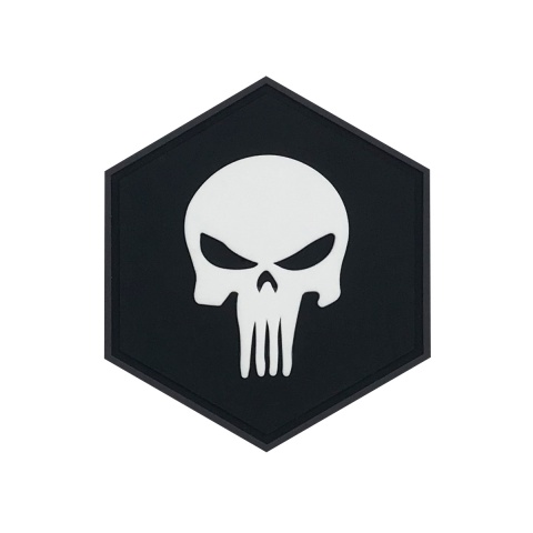 Hexagon PVC Patch Infidel Skull