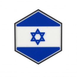 Hexagon PVC Patch Israel Flag