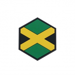 Hexagon PVC Patch Jamaica Flag