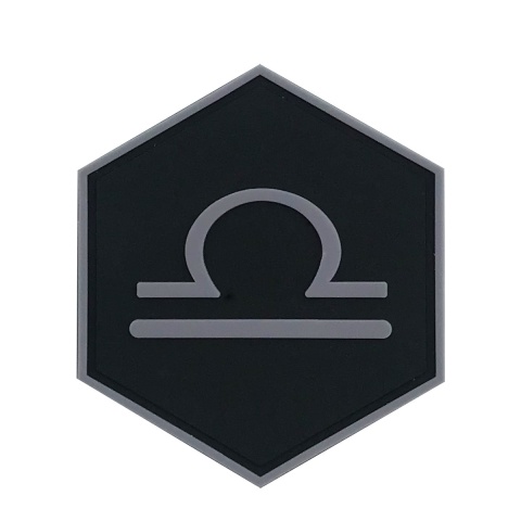 Hexagon PVC Patch Zodiac Sign Libra Symbol