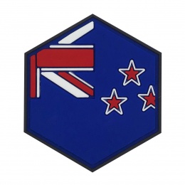 Hexagon PVC Patch New Zealand Flag