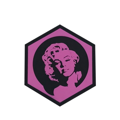 Hexagon PVC Patch Pink Marilyn Monroe