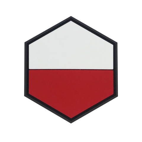 Hexagon PVC Patch Poland Flag