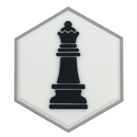 Hex PVC Patch Black Queen Chess Piece