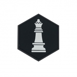 Hex PVC Patch White Queen Chess Piece