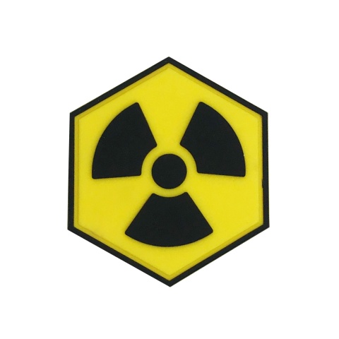 Hexagon PVC Patch Radio Active Warning