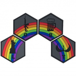 Hexagon PVC Patch LGBT Rainbow