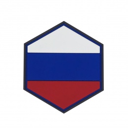 Hexagon PVC Patch Russia Flag