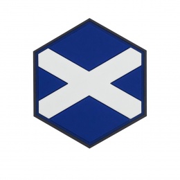 Hexagon PVC Patch Scotland Flag