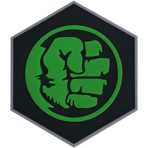 Hexagon PVC Patch Hulk Smash