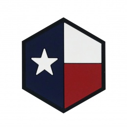 Hexagon PVC Patch Texas Flag