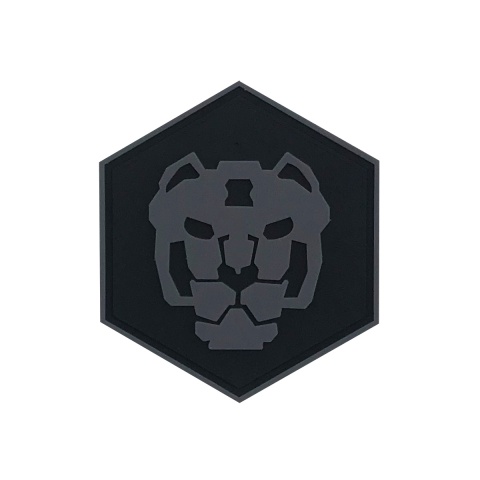 Hexagon PVC Patch Vultron Black Lion