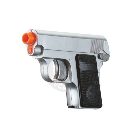 HFC Airsoft Gas Mini Pistol Non-BlowBack with Mock Suppressor - SILVER