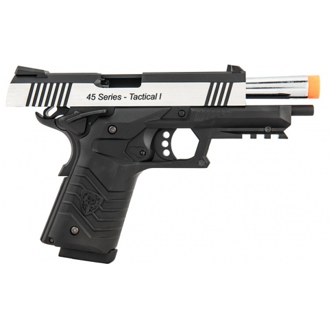 HFC HG-171 Tactical 1911 Gas Blowback Pistol  - SILVER / BLACK